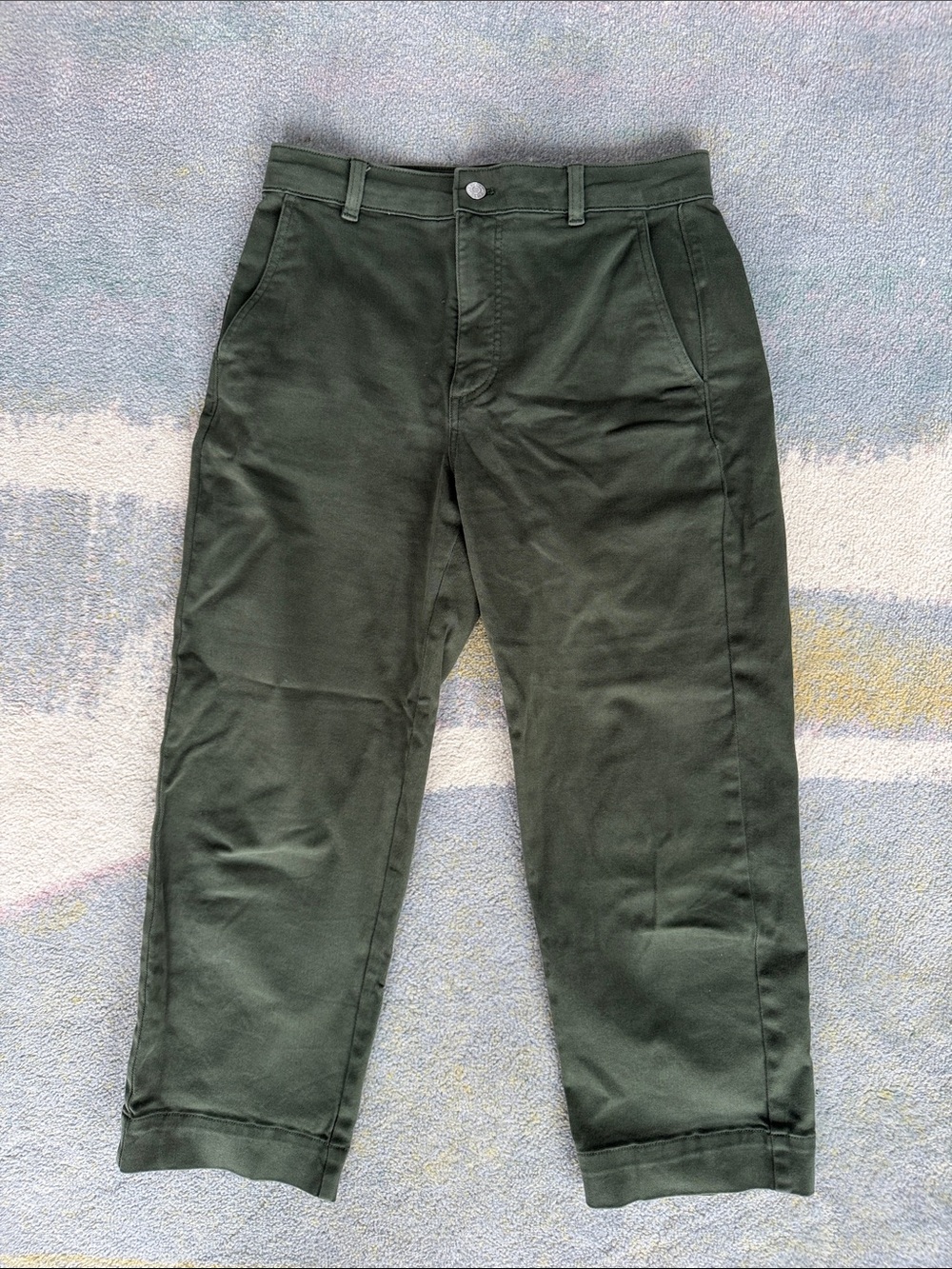 Everlane Utility Straight-Leg Pant | Dark Forest Size 8 | 26.5 Inseam